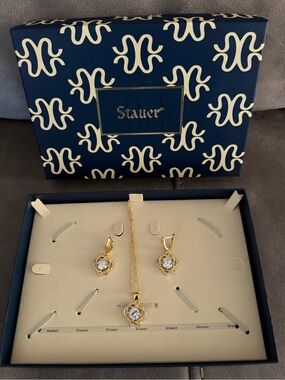 Stauer Two Hearts Necklace and Earrings
